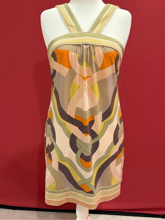 BCBGMaxAzria Dresses & Skirts - BCBGMaxAzria Striped Shift Dress in Olive, Green & Cream - NWT